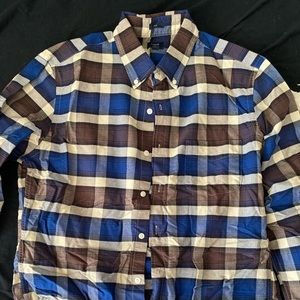 J Crew Large Button Up Plaid Shirt